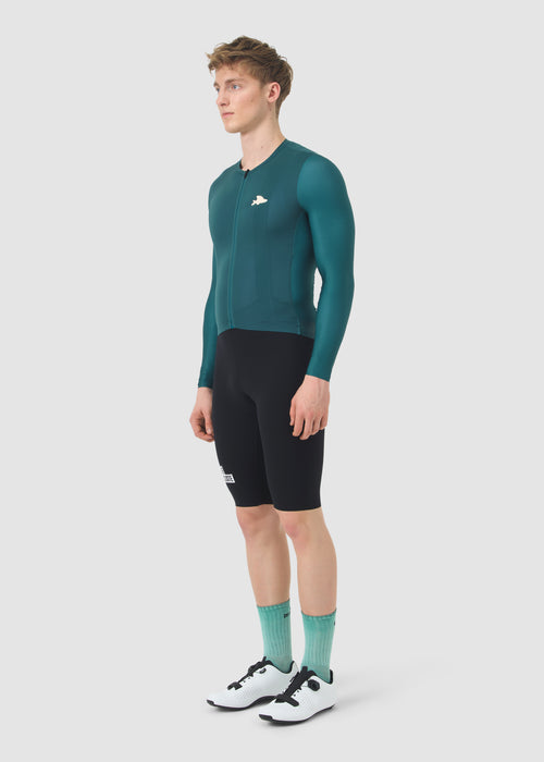 Café du Cycliste 車衣 Andrea Superlight LS Jersey Dark Sea 長袖 男款 深綠