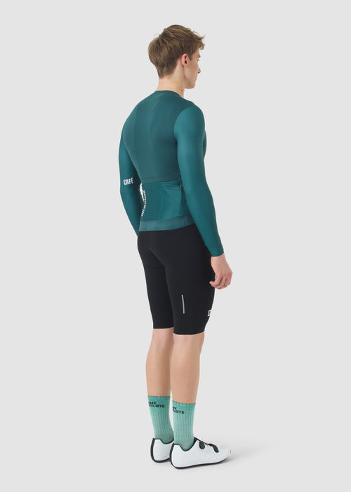 Café du Cycliste 車衣 Andrea Superlight LS Jersey Dark Sea 長袖 男款 深綠