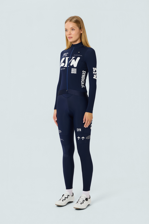 SYN 保暖長車褲 Pro Team APEX Thermal Bib Tights Dark Blue 女款 藍
