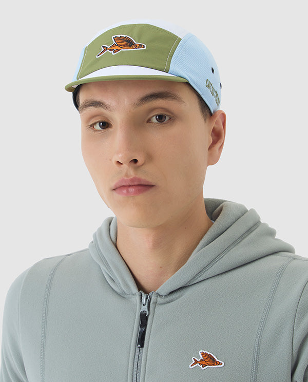 Café du Cycliste 小帽Gravel Cap Khaki Ice Blue 卡其綠水藍