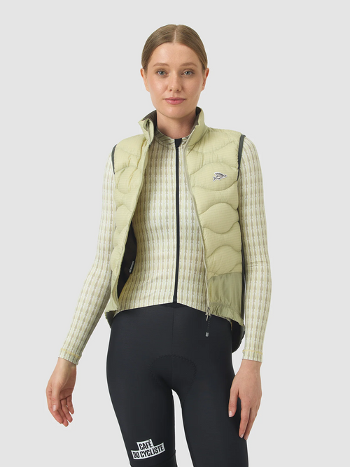 Café du Cycliste 背心Alexia V3 Thermal Gilet Puddle 男女共版 沼綠