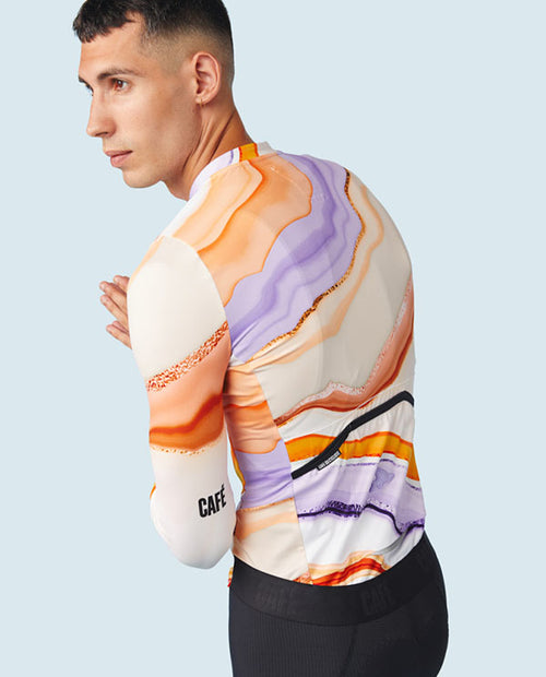 Café du Cycliste 工坊車衣 Alexine LS Jersey Atelier Onyx 男款 瑪瑙紋