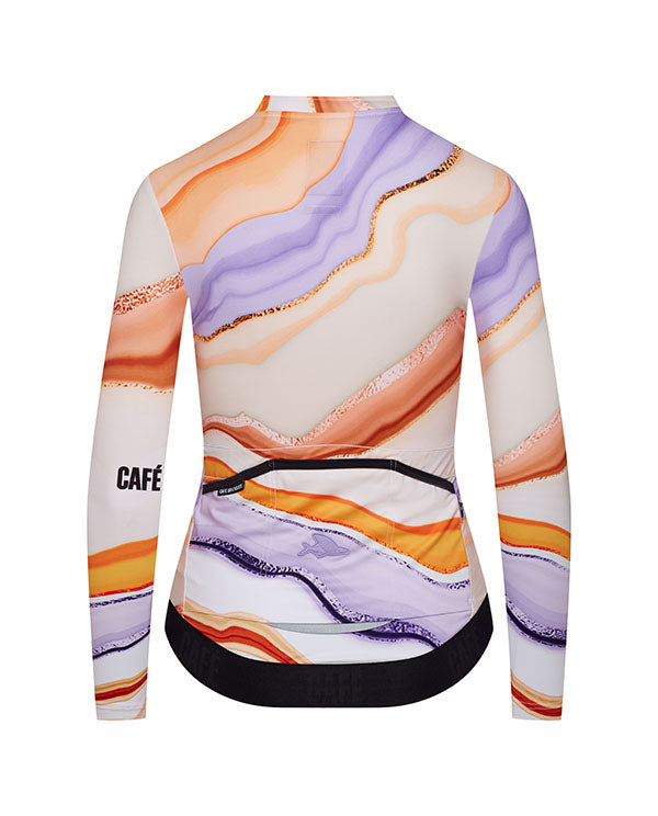 Café du Cycliste 工坊車衣 Alexine LS Jersey Onyx 女款 瑪瑙紋