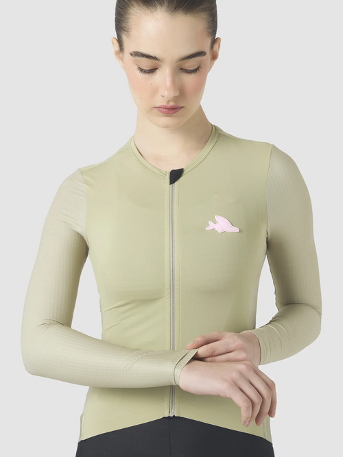 Café du Cycliste 車衣 Andrea V3 Superlight LS Jersey Puddle 長袖 女款 綠