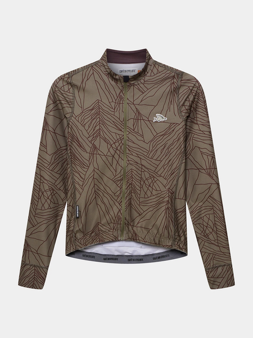 Café du Cycliste 車衣 Charlie Cold Dye Red Moss 長袖 男款 冷染暗紅