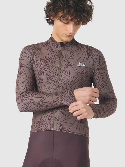 Café du Cycliste 車衣 Charlie Cold Dye Red Moss 長袖 男款 冷染暗紅