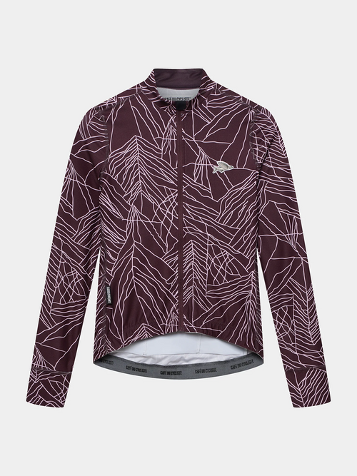 Café du Cycliste 車衣 Charlie Cold Dye Red Moss 長袖 女款 冷染暗紅