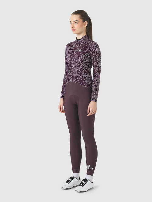 Café du Cycliste 車衣 Charlie Cold Dye Red Moss 長袖 女款 冷染暗紅