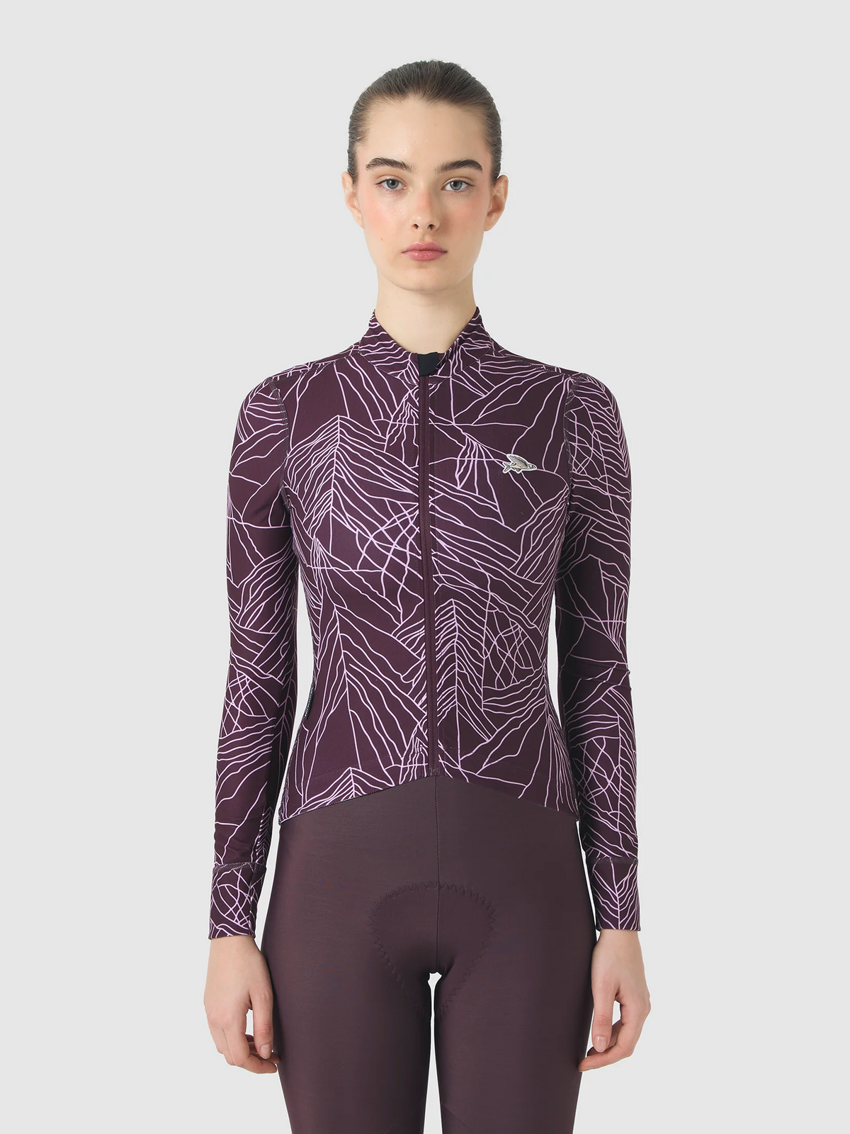 Café du Cycliste 車衣 Charlie Cold Dye Red Moss 長袖 女款 冷染暗紅