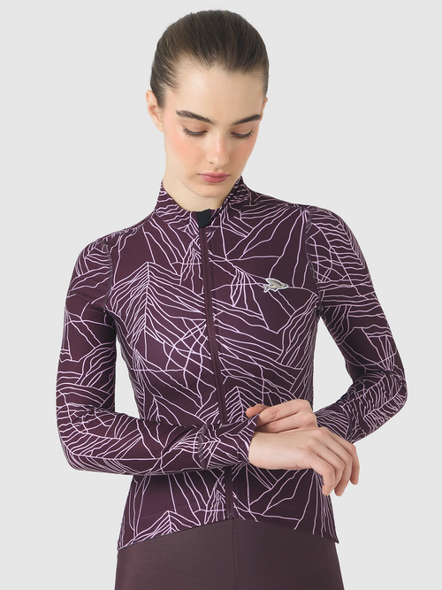 Café du Cycliste 車衣 Charlie Cold Dye Red Moss 長袖 女款 冷染暗紅