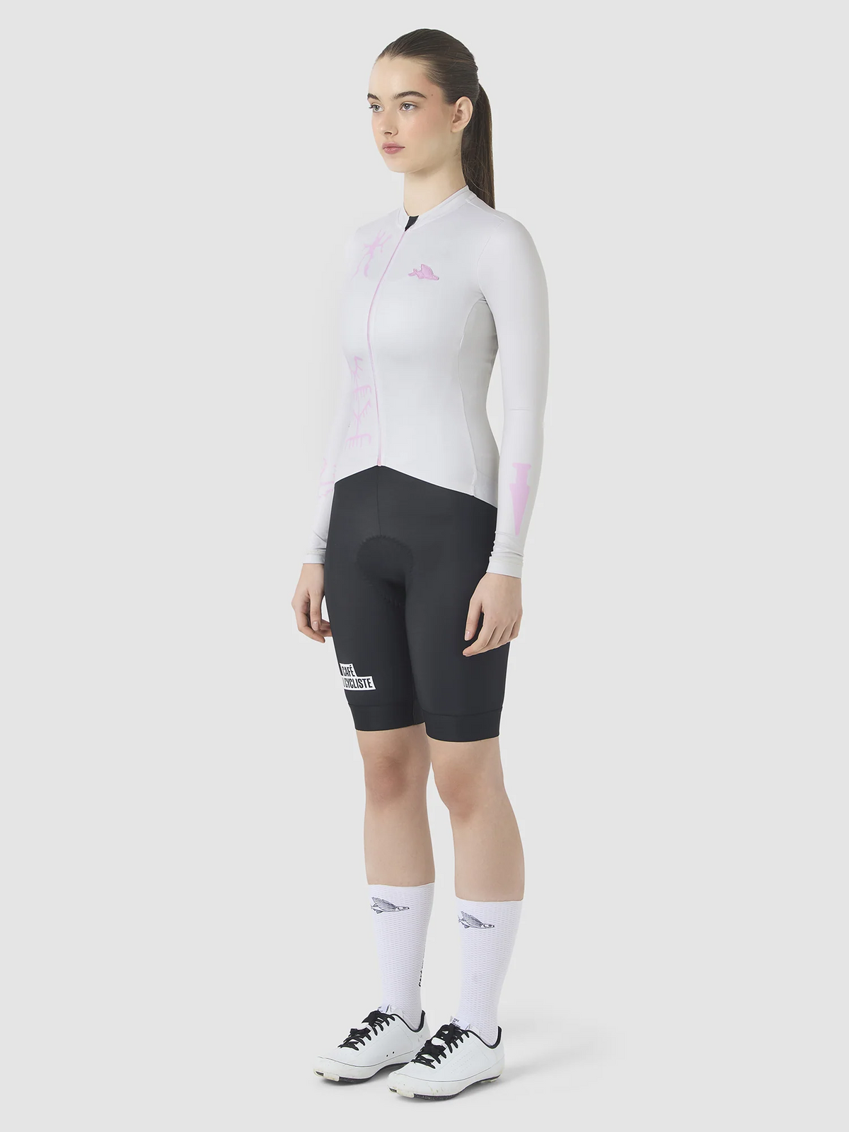Café du Cycliste 車衣 Constance V2 LS Jersey CumulusGrey 長袖 女款 霧灰