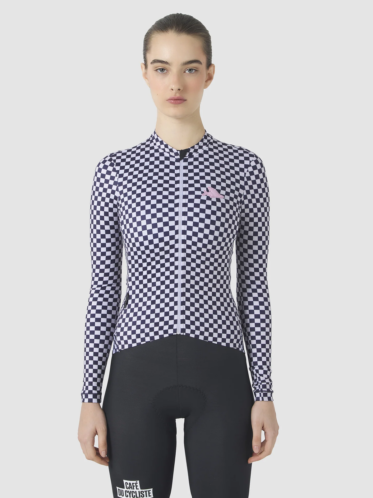 Café du Cycliste 車衣 Constance V2 LS Jersey Grey Purple 長袖 女款 紫灰格