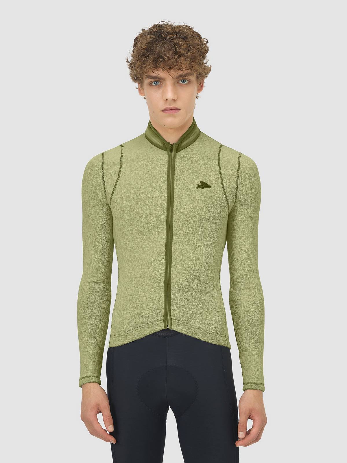 Café du Cycliste 車衣Audax Emilie Cold Dye Hay Green 長袖 男款 牧草綠
