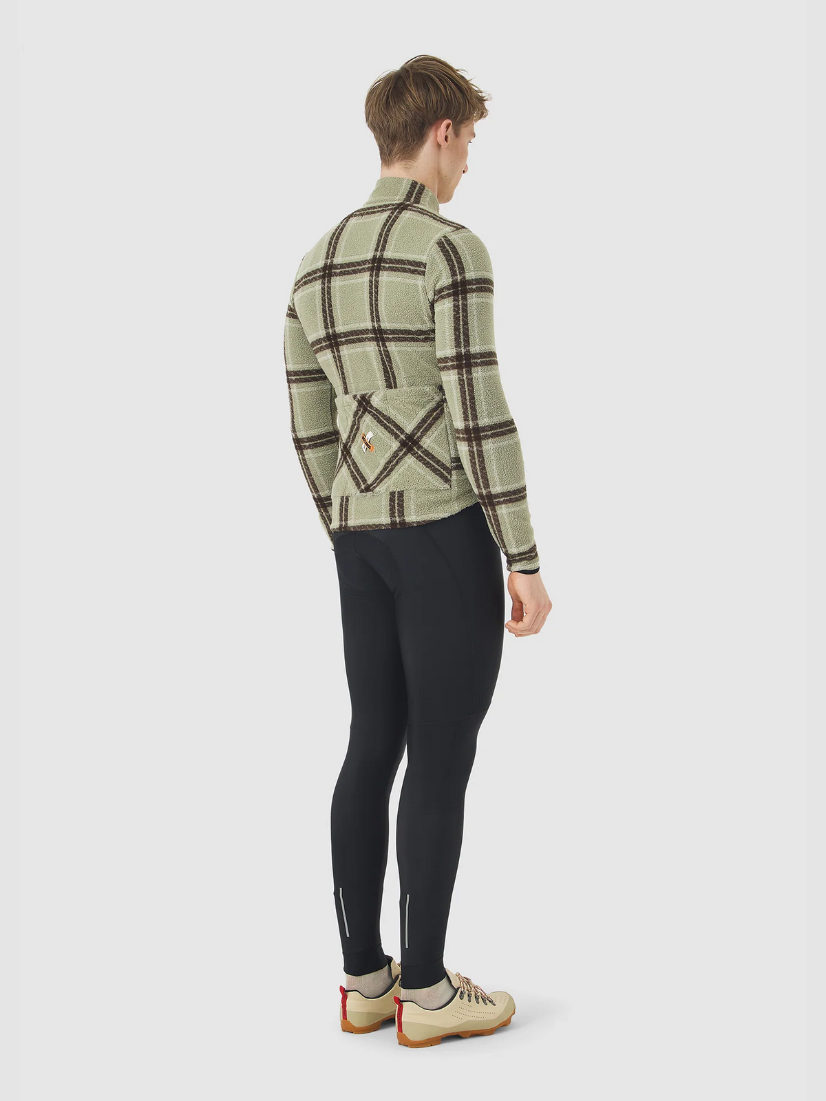 Café du Cycliste 車衣Solange V2 Puddle Chalk長袖 男款 綠格紋