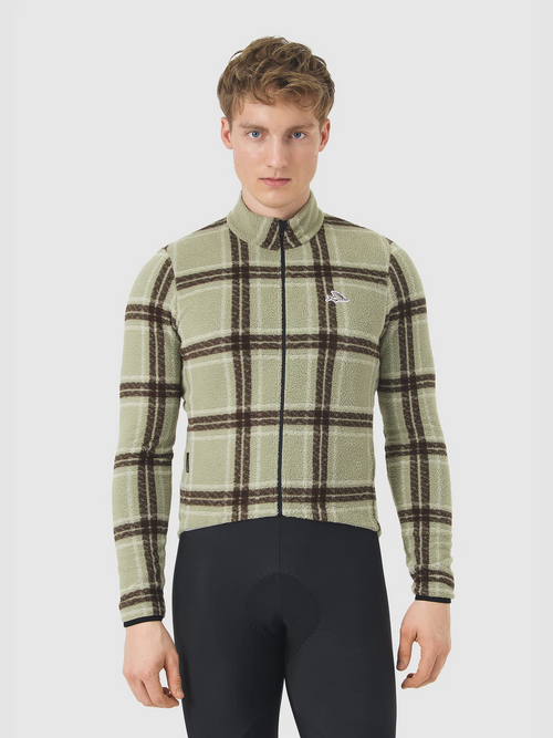 Café du Cycliste 車衣Solange V2 Puddle Chalk長袖 男款 綠格紋
