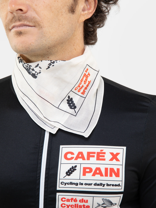 Café du Cycliste 領巾 Bandama PAIN Cotton Scarf Bread 白