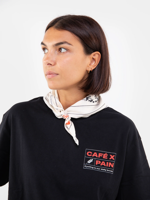 Café du Cycliste 領巾 Bandama PAIN Cotton Scarf Bread 白