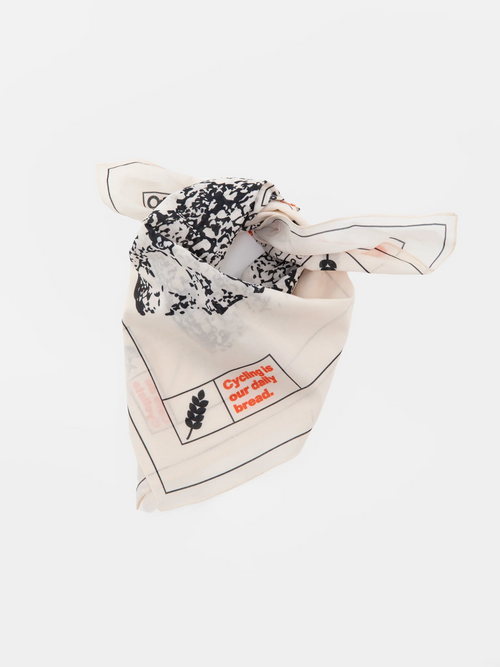 Café du Cycliste 領巾 Bandama PAIN Cotton Scarf Bread 白