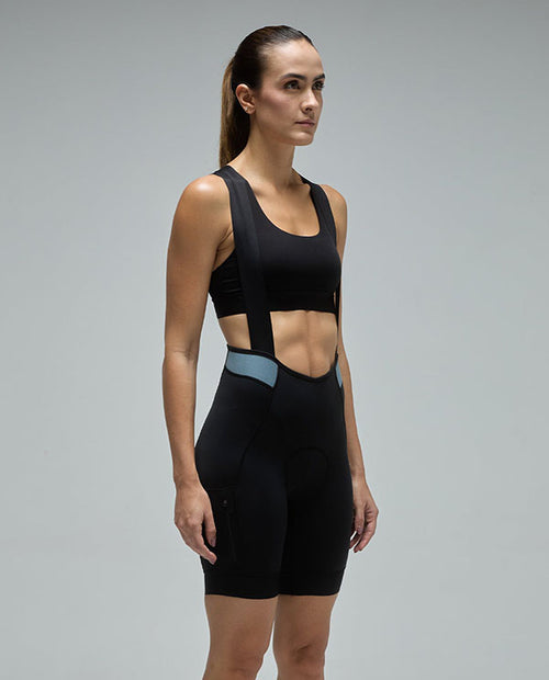 Givelo 磁吸式口袋車褲 MC Cargo Bib Shorts Black 女款 黑