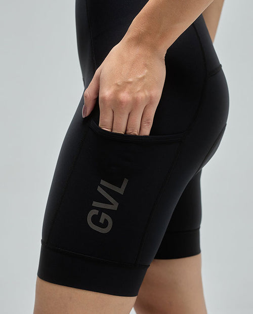 Givelo 磁吸式口袋車褲 MC Cargo Bib Shorts Black 女款 黑