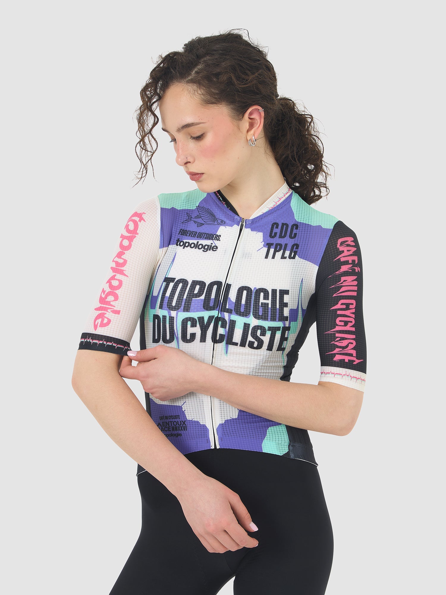 Café du Cycliste 車衣 Bergida Superlight Jersey Multico - Topologie 聯名款 女款 白