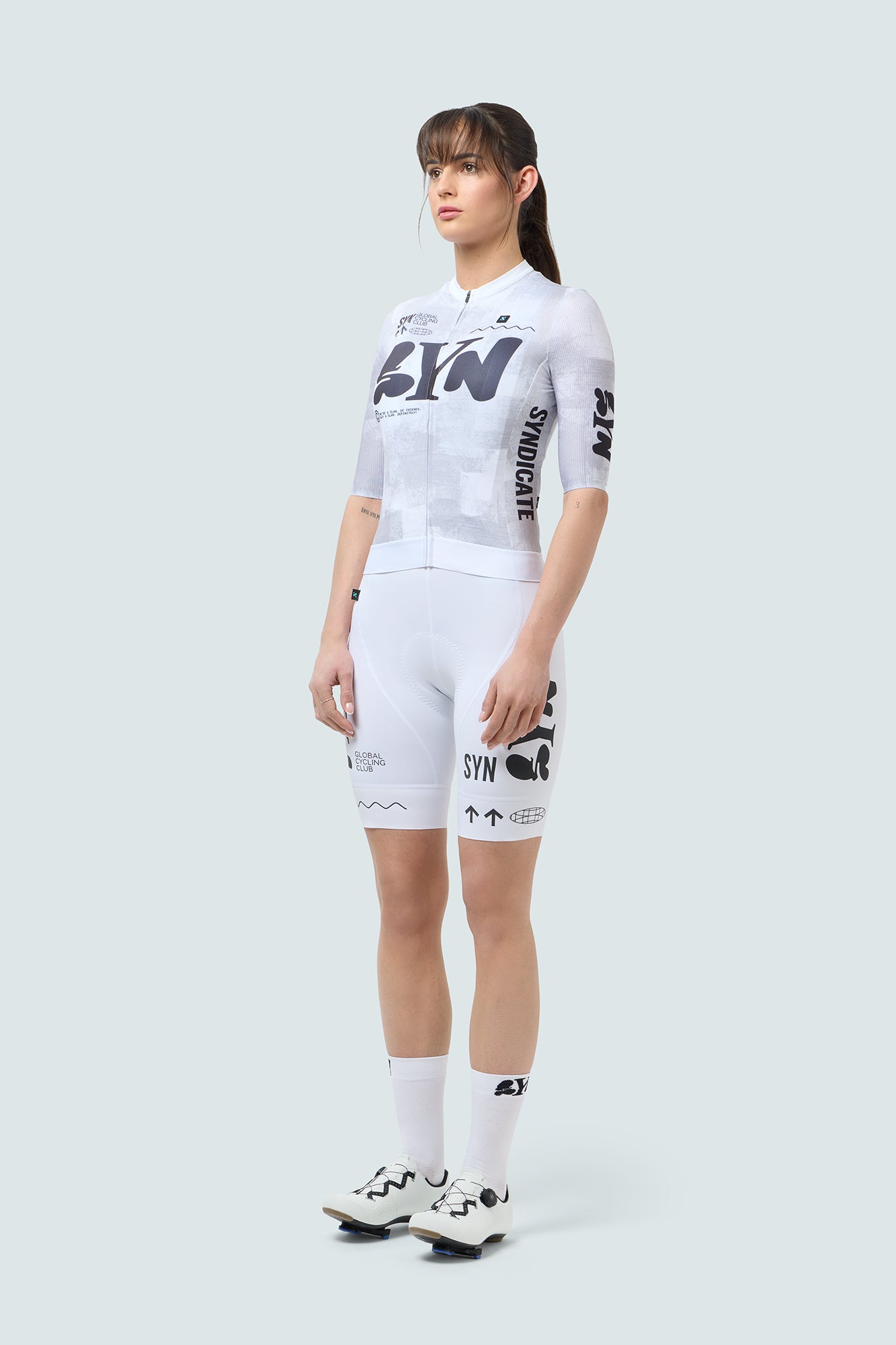 SYN 車褲 Pro Team Bib Shorts White 女款 白