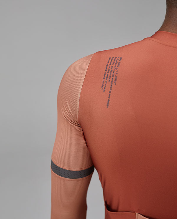Givelo 薄長袖車衣Jersey LS G90 Autumn 秋楓橘 男女共版