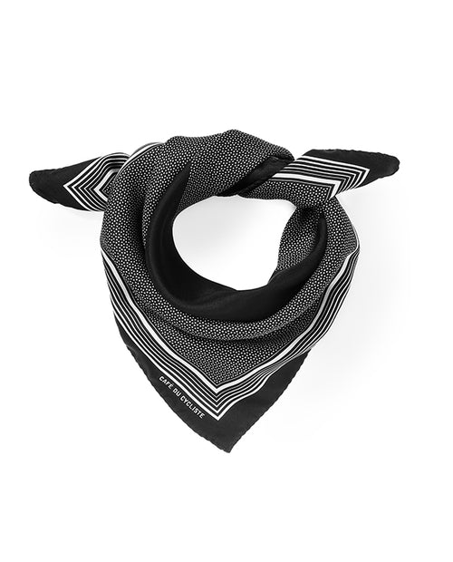 Café du Cycliste 絲巾Carre de Soie Silk Scarf Black 黑