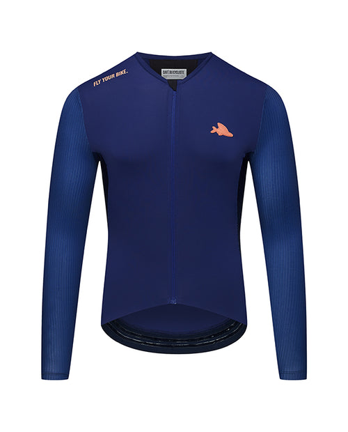 Café du Cycliste 車衣 Roxane LS Jersey Navy 長袖 男款 藍