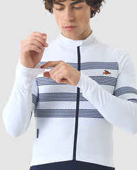 Café du Cycliste 車衣 Charlie White Mariniere 長袖 男款 白