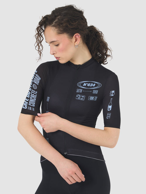 Café du Cycliste 車衣 Col. Eze Superlight Jersey 女款 黑淺藍
