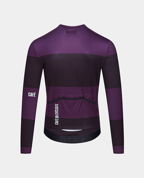 Café du Cycliste 車衣 Constance LS Jersey Black Quetsche 長袖 男款 紫黑條紋