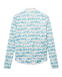 Café du Cycliste 車衣 Constance LS Jersey PearlGreyDeepWater 長袖 男款 水藍塗鴉