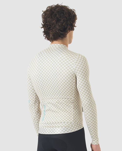 Café du Cycliste 車衣 Constance LS Jersey Puddle 長袖 男款 淺灰格