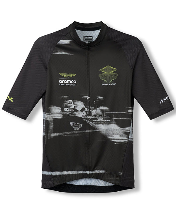 【預購】PedalMafia 車衣 Core Jersey Aston Martin Aramco F1® Team Charcoal 男款 黑