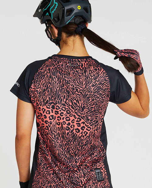 DHaRCO MTB SS Jersey Matina 女-短袖-橘豹