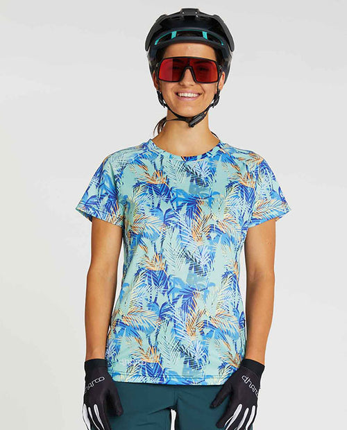 DHaRCO MTB SS Jersey Razzle 女-短袖-藍