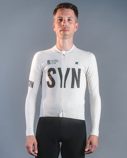 Biehler 車衣SYN Thermal Rain LS Jersey White 防雨保暖 男款 白