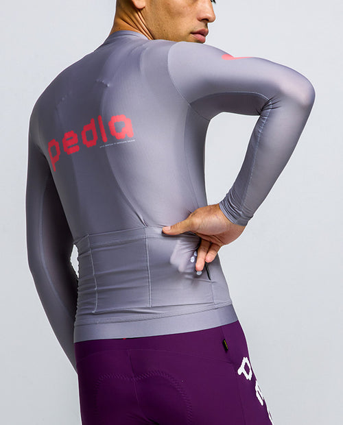 Pedla 薄長袖車衣 Dots Classic LS Jersey Light Grey 男款 淺灰