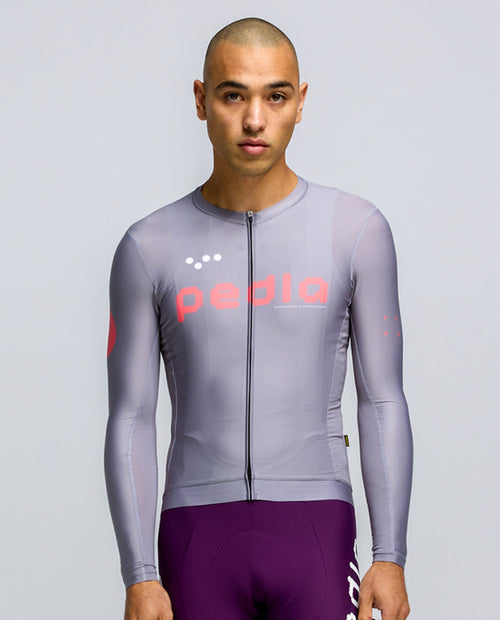 Pedla 薄長袖車衣 Dots Classic LS Jersey Light Grey 男款 淺灰