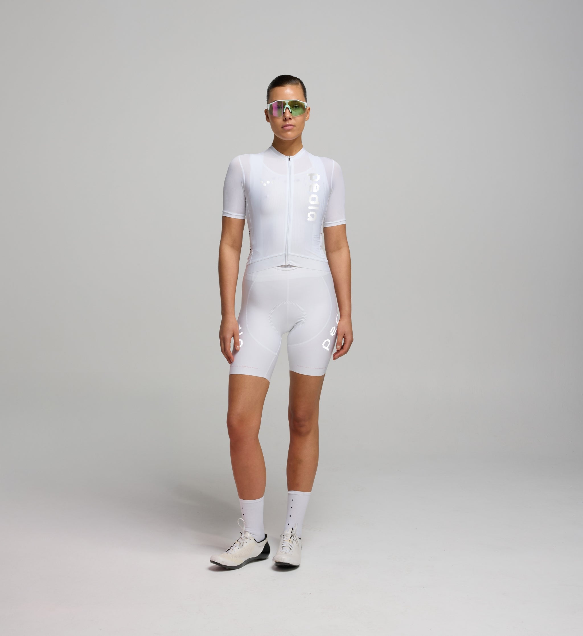 Pedla 車衣 Dots Classic Jersey Reflective White 女款 反光logo 白