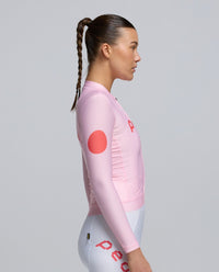 Pedla 薄長袖車衣 Dots Classic LS Jersey Dusty Pink 女款 灰粉紅