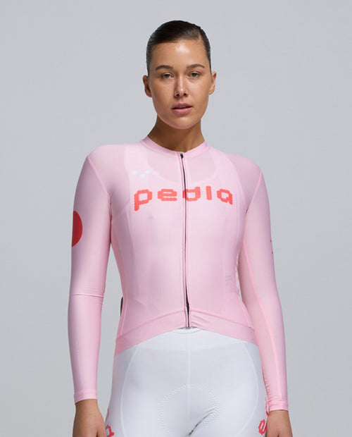 Pedla 薄長袖車衣 Dots Classic LS Jersey Dusty Pink 女款 灰粉紅