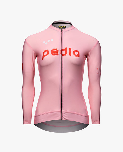 Pedla 薄長袖車衣 Dots Classic LS Jersey Dusty Pink 女款 灰粉紅