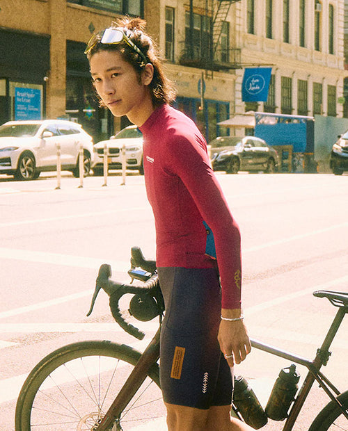 EDW 薄長袖車衣EdW Edition LS Jersey 3.0 Sangria Red 男款 勃艮第酒紅