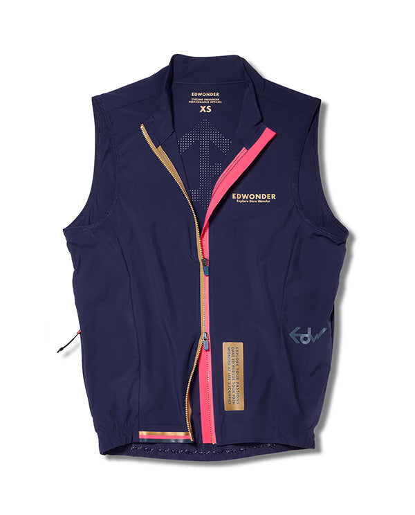 EdWonder 雙拉鍊防風背心EDW Edition Windproof Vest 2.0 Zodiac Blue 男款 深藍