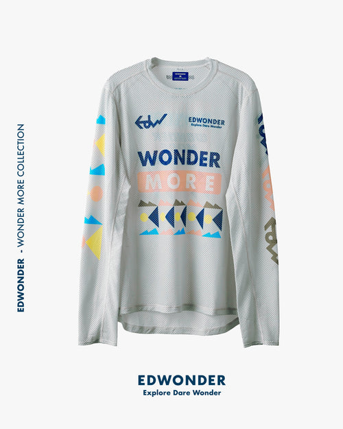 Edwonder 長袖機能Tee Wonder More LS Tech Tee - Motion Grey 男女共版 淺灰