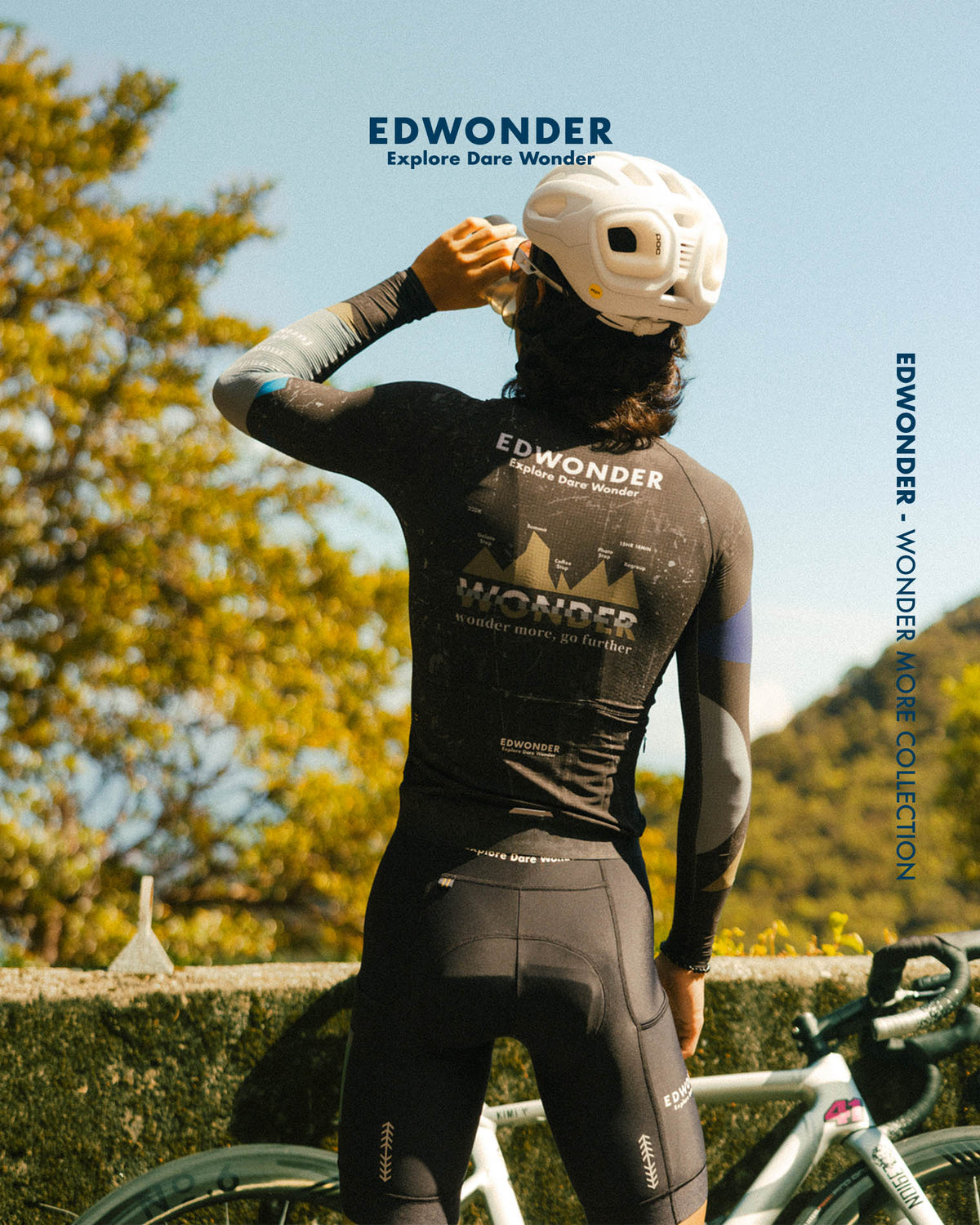 EdWonder 薄長車衣 Wonder More LS Jersey Summit Black 男款 黑