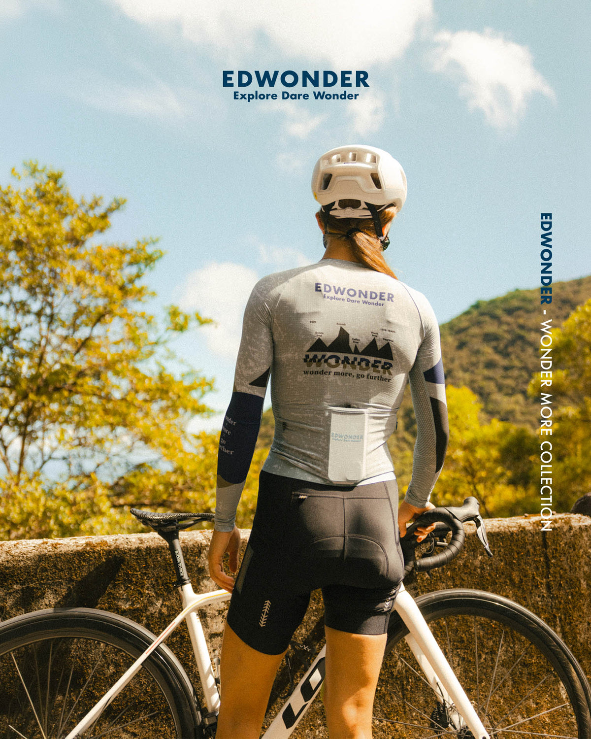 EdWonder 薄長車衣 Wonder More LS Jersey Summit Grey 女款 灰