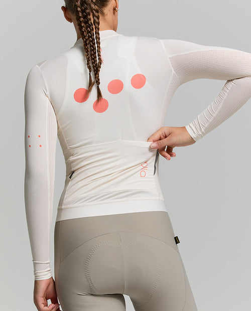 Pedla 薄長袖車衣 BOLD Essential Air LS Jersey Almond 女款 杏白